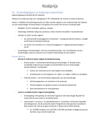 Samenvatting Kostprijs ( Deel Kostprijs & Budgettering)