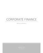 Corporate Finance - Samenvatting H1 t/m H13
