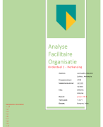 Toetsonderdeel 1 t/m 4 Analyse Facilitaire Organisatie