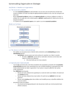 ZEER UITGEBREID Samenvatting Organisatie en Strategie (BOEK HOORCOLLEGES). Alles wat je moet weten voor de midterm