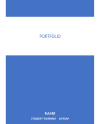 Portfolio Ontwerp en Synthese O&S