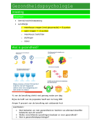 Samenvatting gezondheidspsychologie 