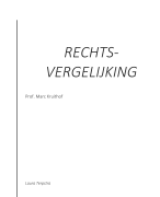 Rechtsvergelijking - Prof. Kruithof - 2019-2020