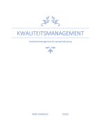 Samenvatting kwaliteitsmanagment 2018-2019