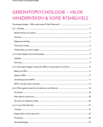 Samenvatting Gerontopsychologie 2019-2020