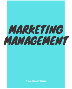 Samenvatting - Inleidende Marketing
