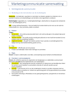 Samenvatting boek Marketingcommunicatie 2018