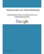 Alle antwoorden modules + examen Google digitale werkplaats  (augustus  2024) basisprincipes van online marketing