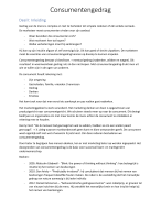 Samenvatting consumentengedrag 2018/2019
