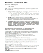 Peformance Enhancement Summary of Reading List