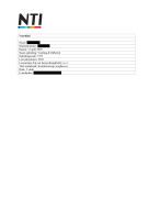 NTI Tentamenopdracht kwaliteitszorg