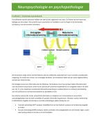 Samenvatting neuropsychologie en psychopathologie (LA fase 2)