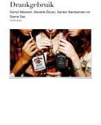 Drankgebruik onderzoek MAW havo 4