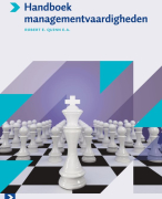 Samenvatting handboek management vaardigheden van Quinn, 5e Druk