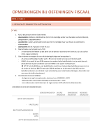 Opmerkingen Fiscaal recht (2e jaar FVE)