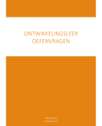Ontwikkelingsleer Oefenvragen (ruim 200 vragen!)