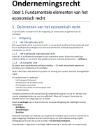 Samenvatting examen Ondernemingsrecht AO