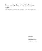 Samenvatting Quantitative risk analysis - QRA - Reader risicoanalyse