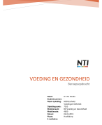 Voeding en Gezondheid | Beroepsopdracht - NTI