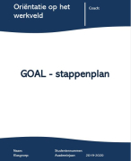Oriëntatie op het werkveld - GOAL stappenplan EPM1 KdG