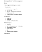 Samenvatting Technische aspecten van events Hoofdstuk Beeld EPM2 KDG