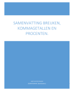 Samenvatting Vakdidactiek Wiskunde 2