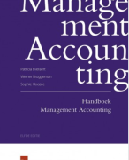 Samenvatting management accounting - Vives Brugge - Global business management 