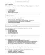 Examenvragen algemene psychologie + ontwikkelingspsychologie 2019-2020