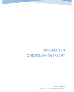 opdrachten voor het vak ondernemingsrecht