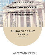 NCOI eindopdracht fase 3 bedrijfskunde onderzoeksvoorstel