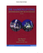 --- Samenvatting Sociologie ---