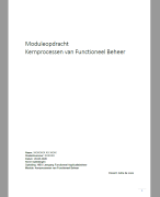 NCOI Moduleopdracht  Kernprocessen van Functioneel Beheer (Cijfer 8,5)