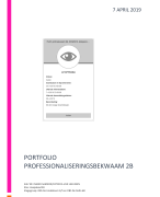 Portfolio professionaliseringsbekwaam 2B pabo Inholland 2.4