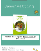 Samenvatting: Nectar biologie: Hoofdstuk 8; Evolutie (VWO 4)