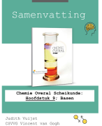 Samenvatting: Chemie Overal Scheikunde: Hoofdstuk 9; Basen (VWO 5)