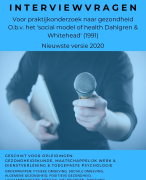 Voorbeeld interviewvragen gezondheid model Dahlgren & Whitehead