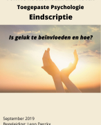 Geslaagde scriptie toegepaste psychologie beïnvloeding geluk