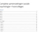 Samenvatting sociale psychologie + hoorcolleges