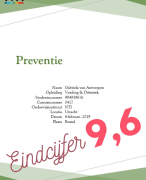 Tentamenopdracht Preventie binnen de Voeding & Diëtetiek