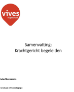 Samenvatting RICHTING: GRADUAAT ORTHOPEDAGOGIE!: krachtgericht begeleiden