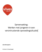 Samenvatting RICHTING: GRADUAAT ORTHOPEDAGOGIE!: Werken met jongeren in een verontrustende opvoedingssituatie