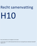 Basisboek recht hoofdstuk 10 samenvatting (ZIE BUNDEL)