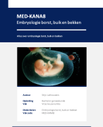Embryologie borst, buik en bekken KANA8 samenvatting
