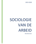 Samenvatting sociologie van de arbeid 