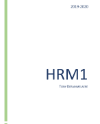 Samenvatting Human Resource Management