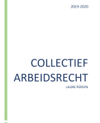 Samenvatting collectief arbeidsrecht 