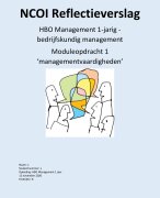 NCOI reflectieverslag managementvaardigheden bedrijfskundig management
