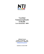 Tentamenopdracht e-Health (Leervaknummer 4684; jaar 2)