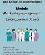 NCOI moduleopdracht Marketingmanagement Marketing B Bachelor Bedrijfskunde