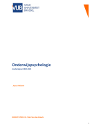 Volledige Samenvatting Onderwijspsychologie 2020-2021